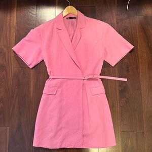 Zara Pink Blazer Dress (mini to midi)